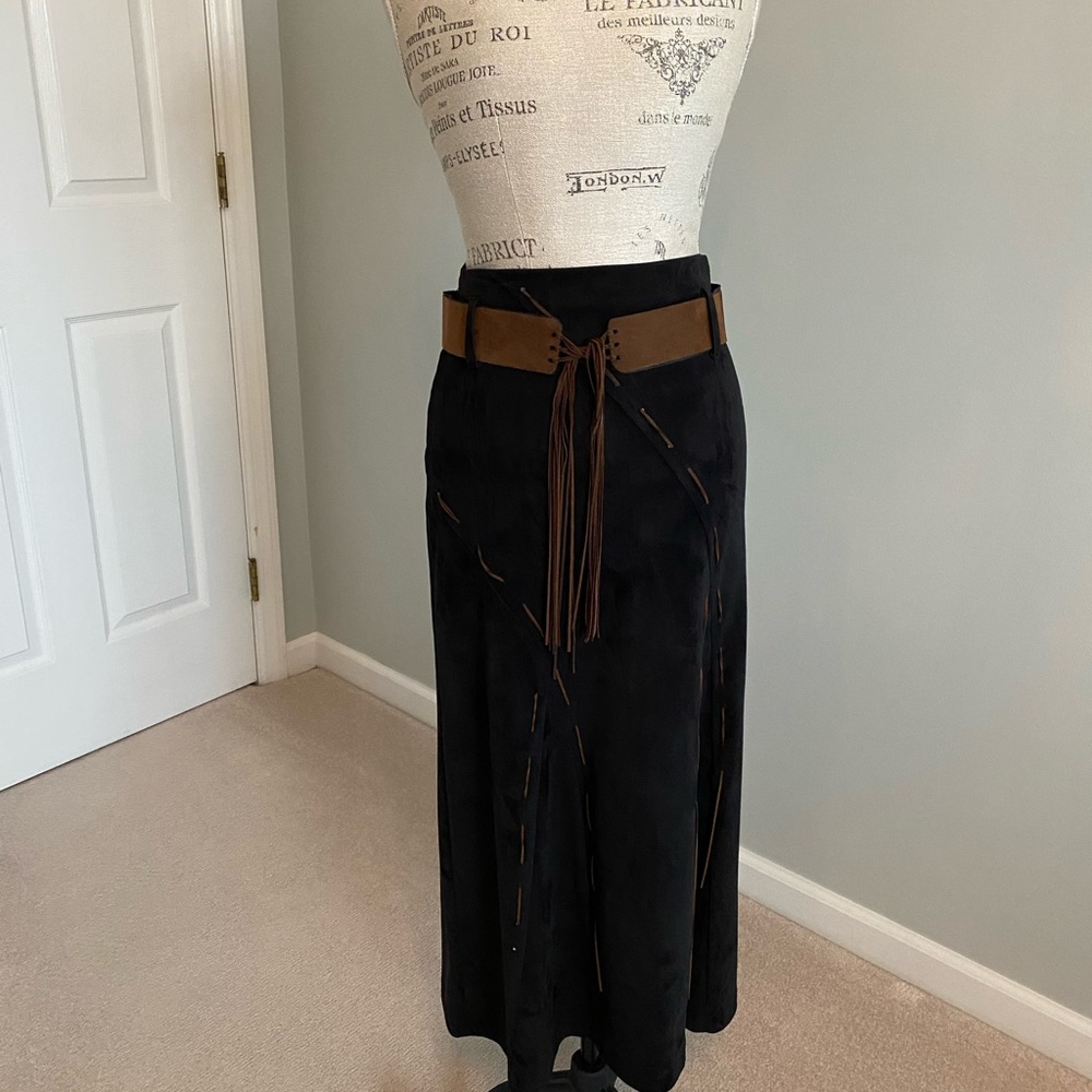 Faux suede skirt size 4.